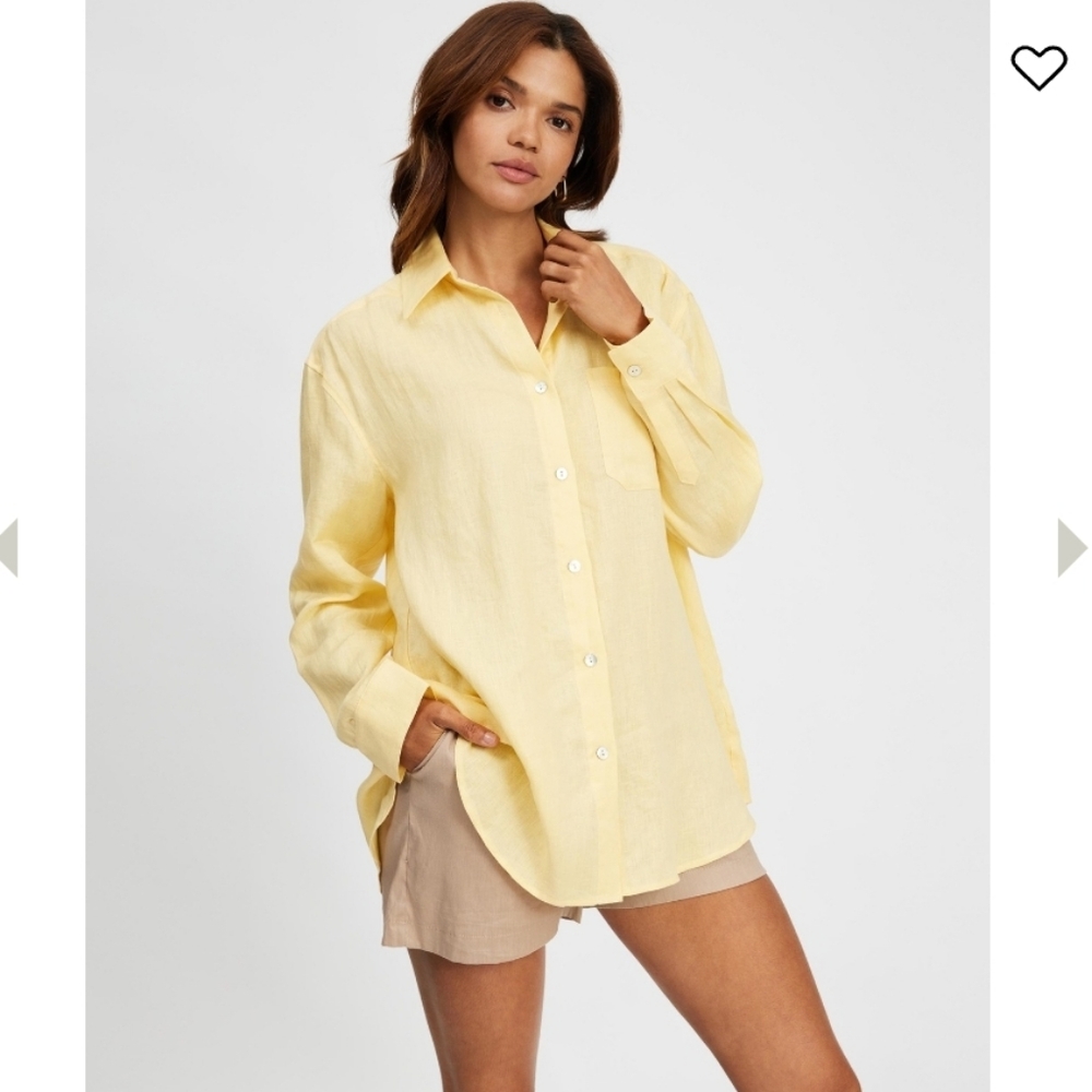 Linen Button-Up Top